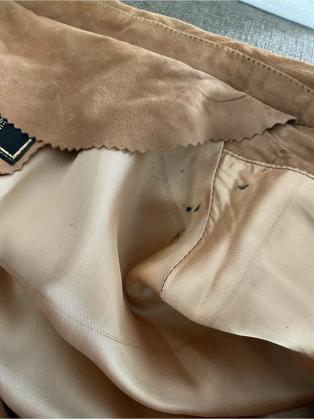 Dante Leather Factory Men's Suede Blazer in Camel Brown